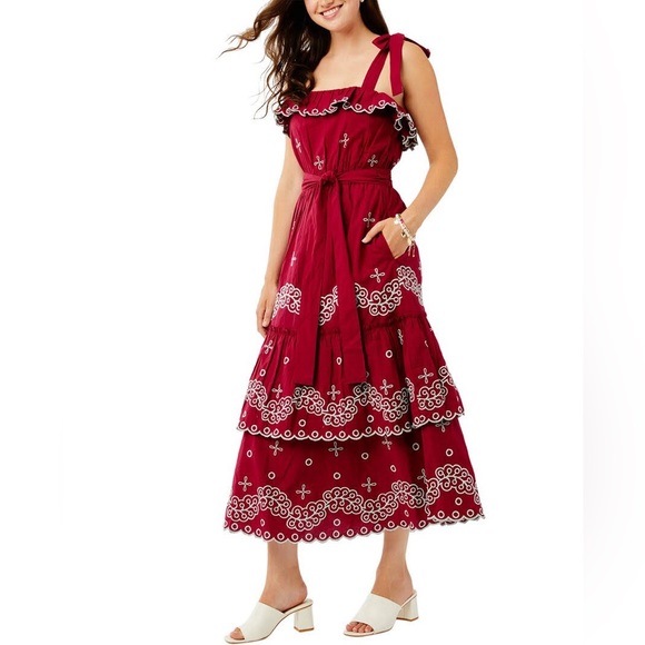 Roller Rabbit Red Maxi Dress - Picture 1 of 2